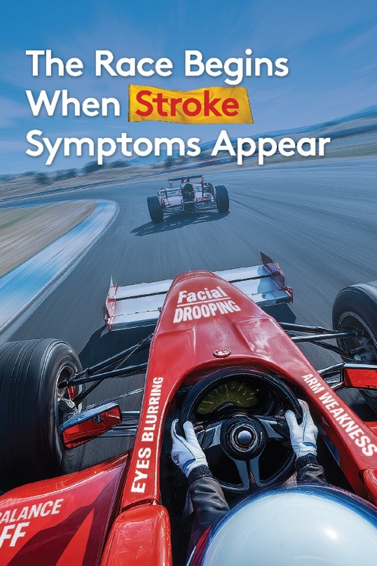 Stroke symptoms race car awareness graphic Stroke symptoms race car awareness graphic